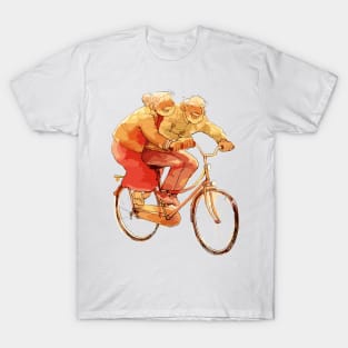 Old Couple Bicycling T-Shirt